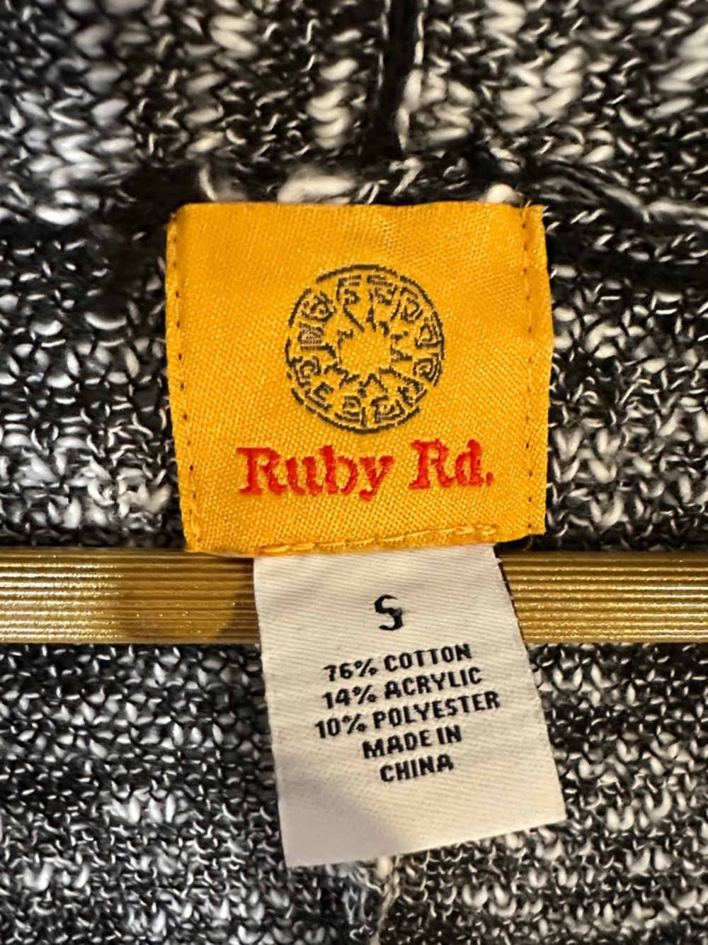 Ruby Rd. Animal Print Cardigan Black Gray Open Front Zebra Leopard - Picture 2 of 5